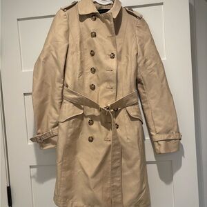 Zara Beige Double-Breasted Trench Coat